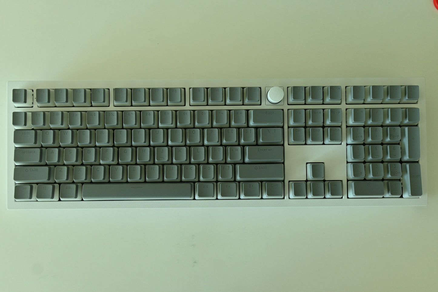 Backlit Translucent Grey Pudding Keycap Set