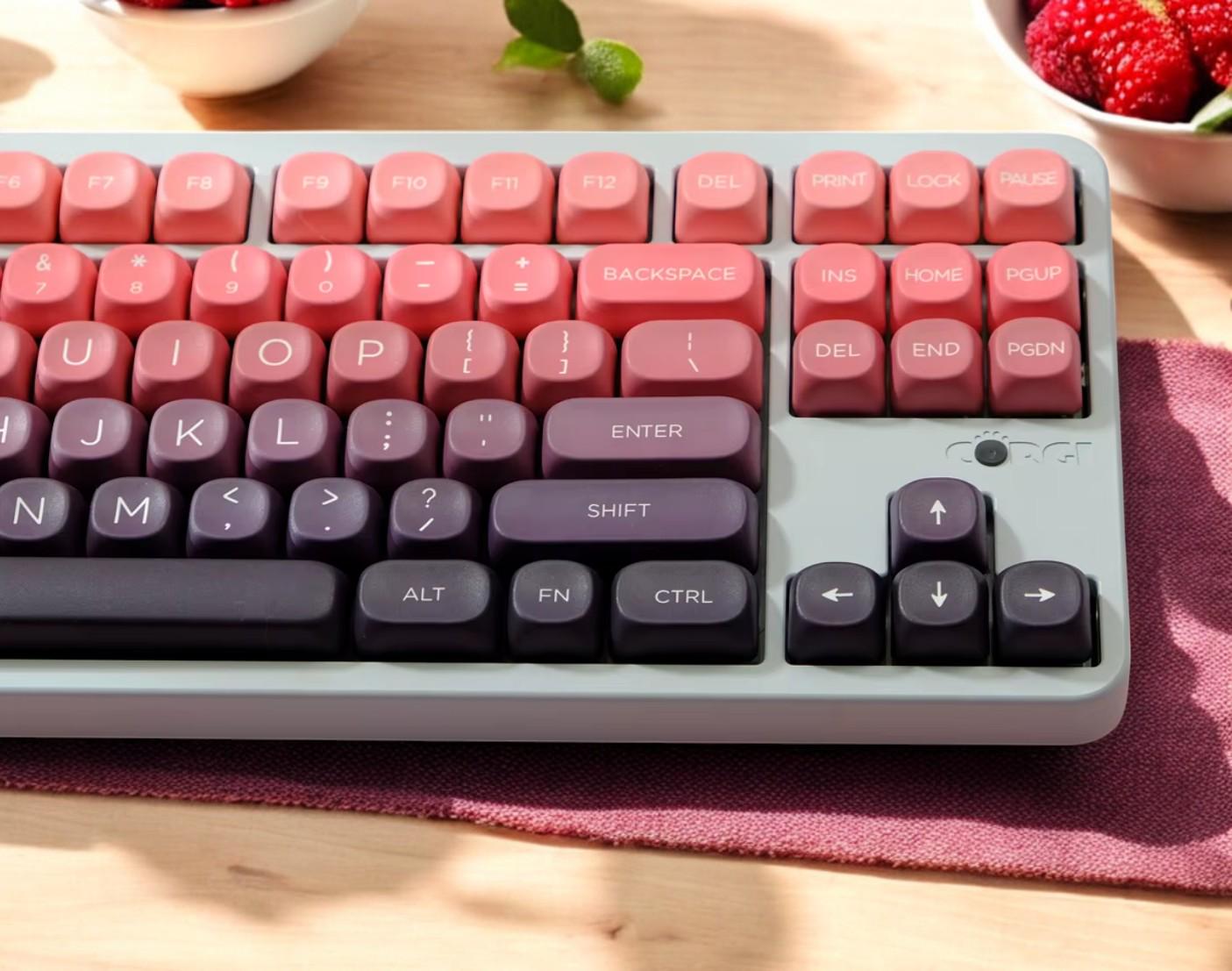 Red Purple Berry Mochi Dessert Keycap Set