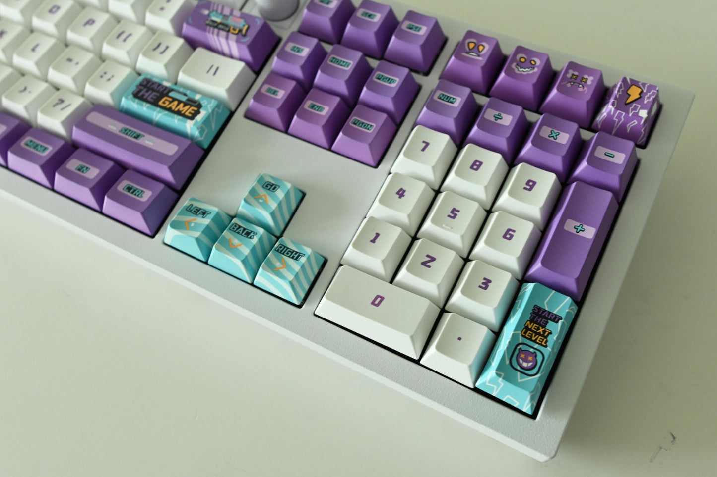 Purple Retro Arcade Game Keycap Set