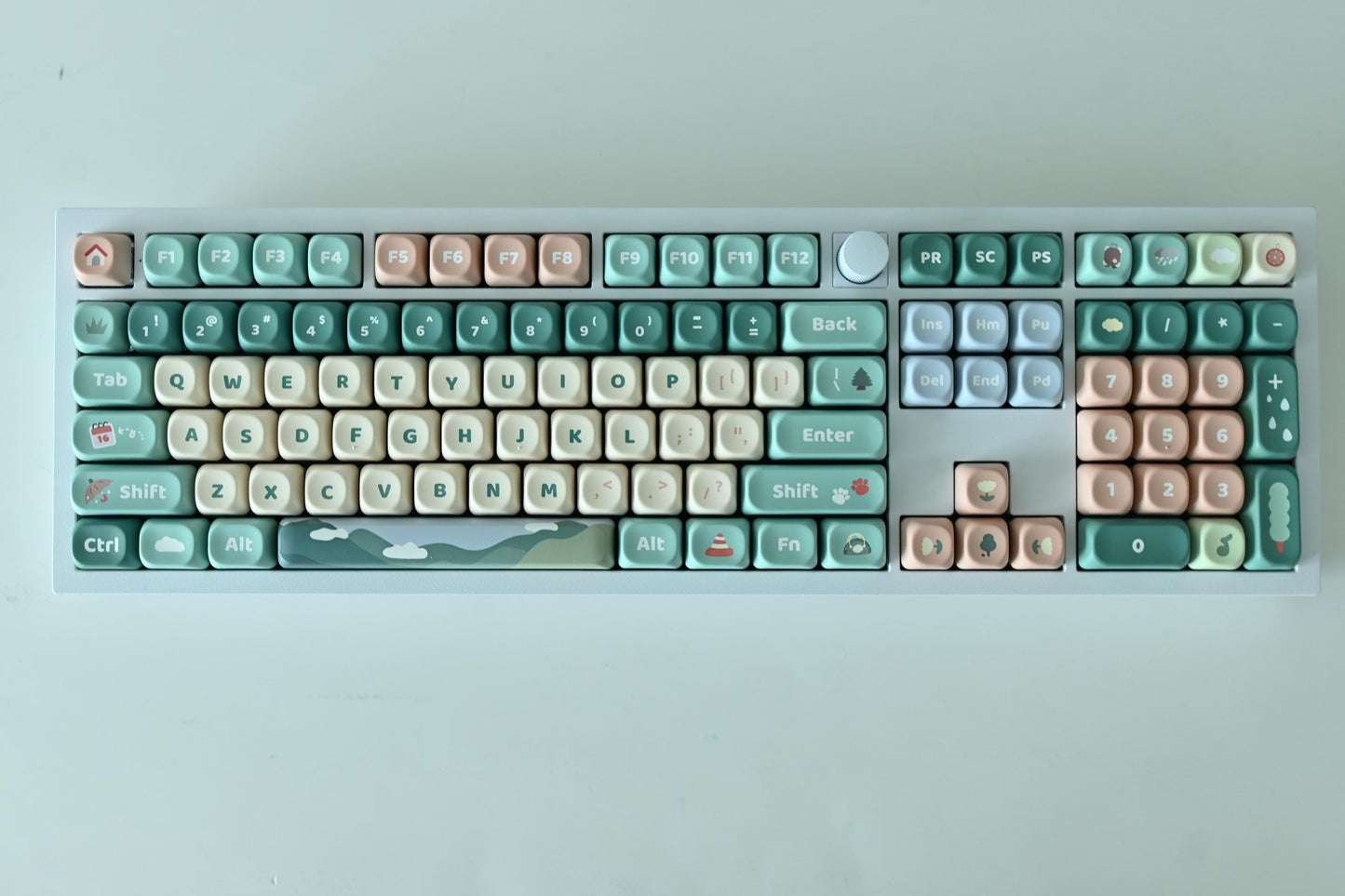 Rolling Green Hill Forest Theme Keycap Set