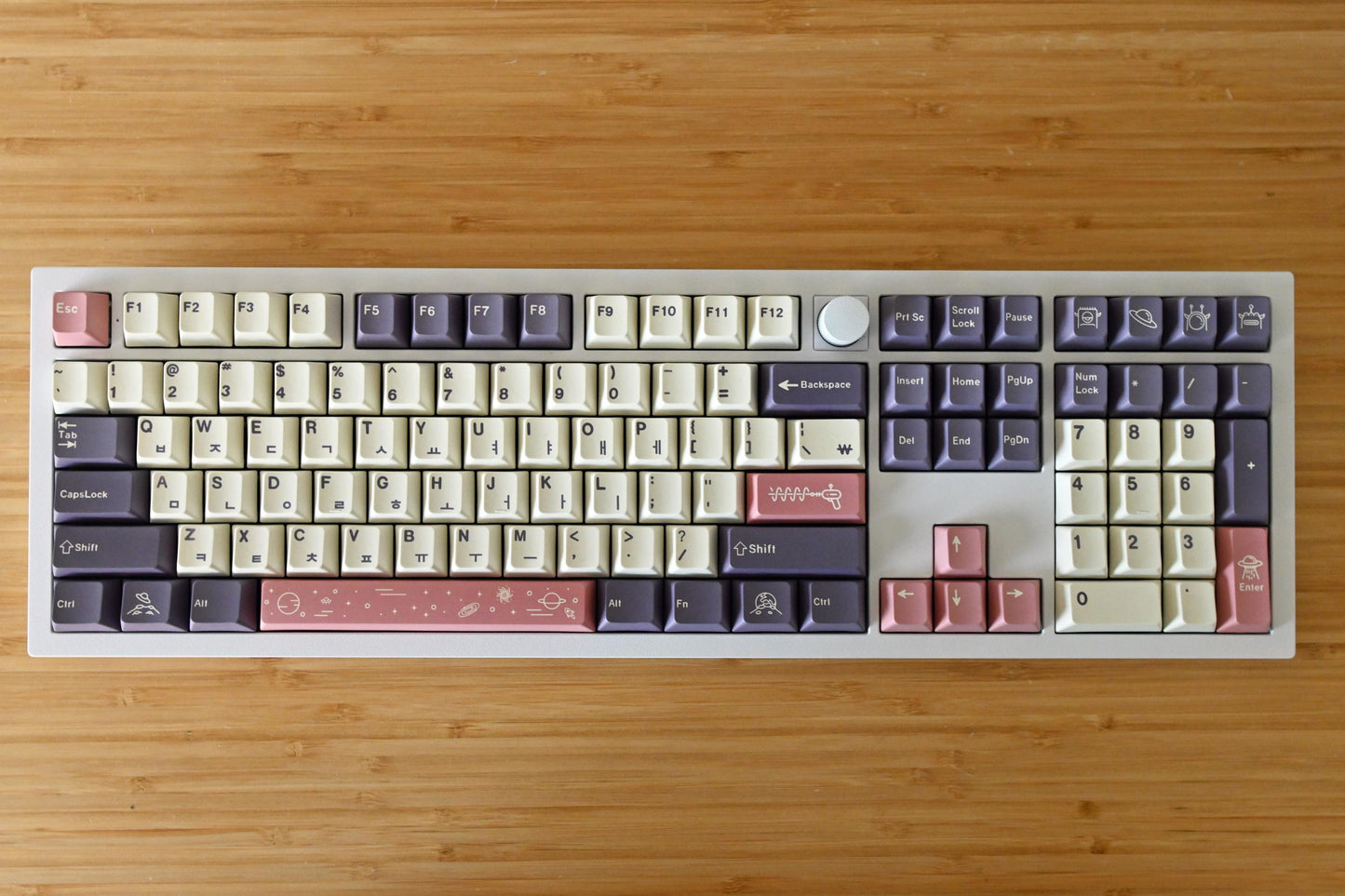 Purple Outer Space Theme Korean Keycap Set