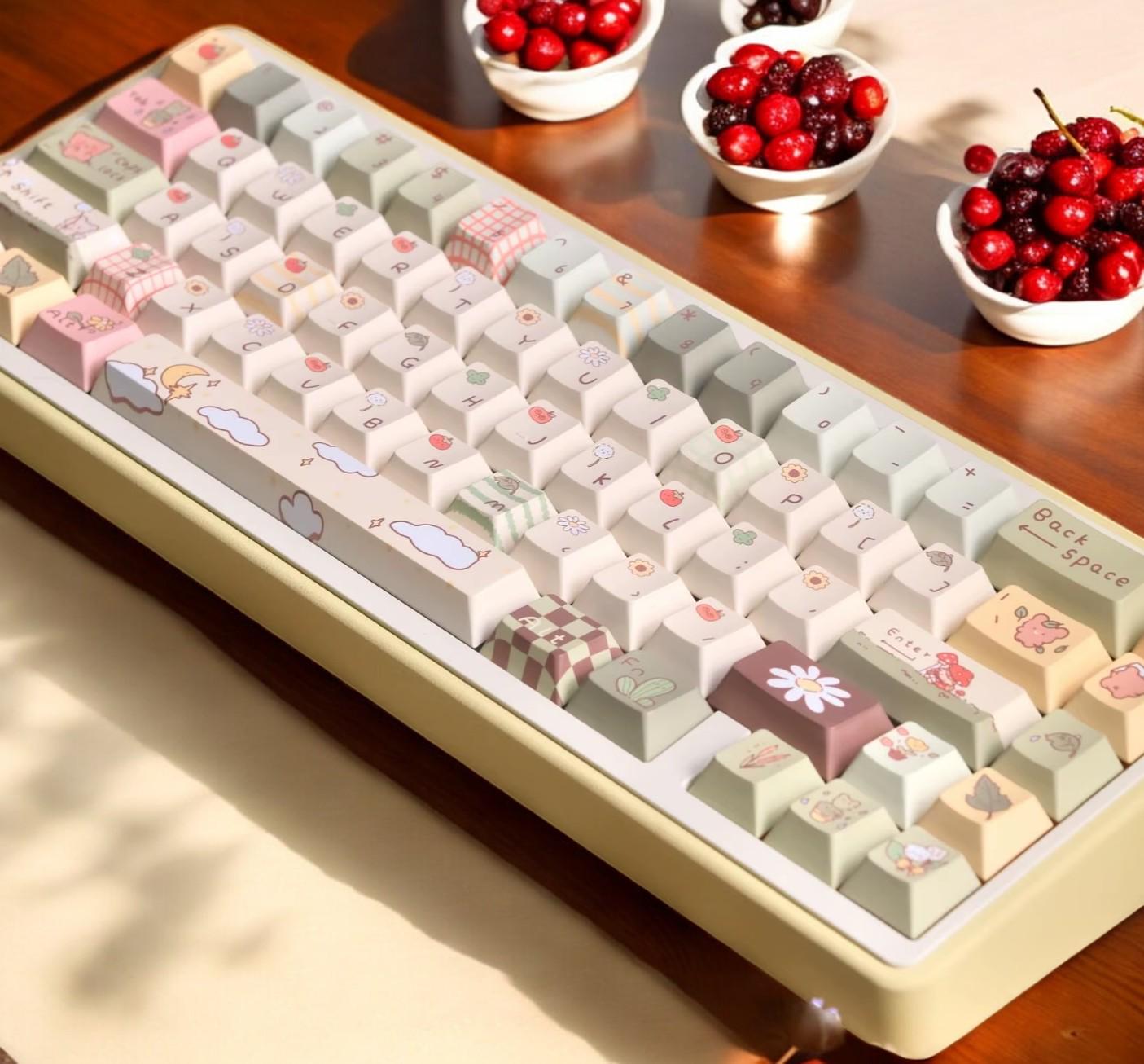 Cute Mushroom Forest Theme Keycap Set