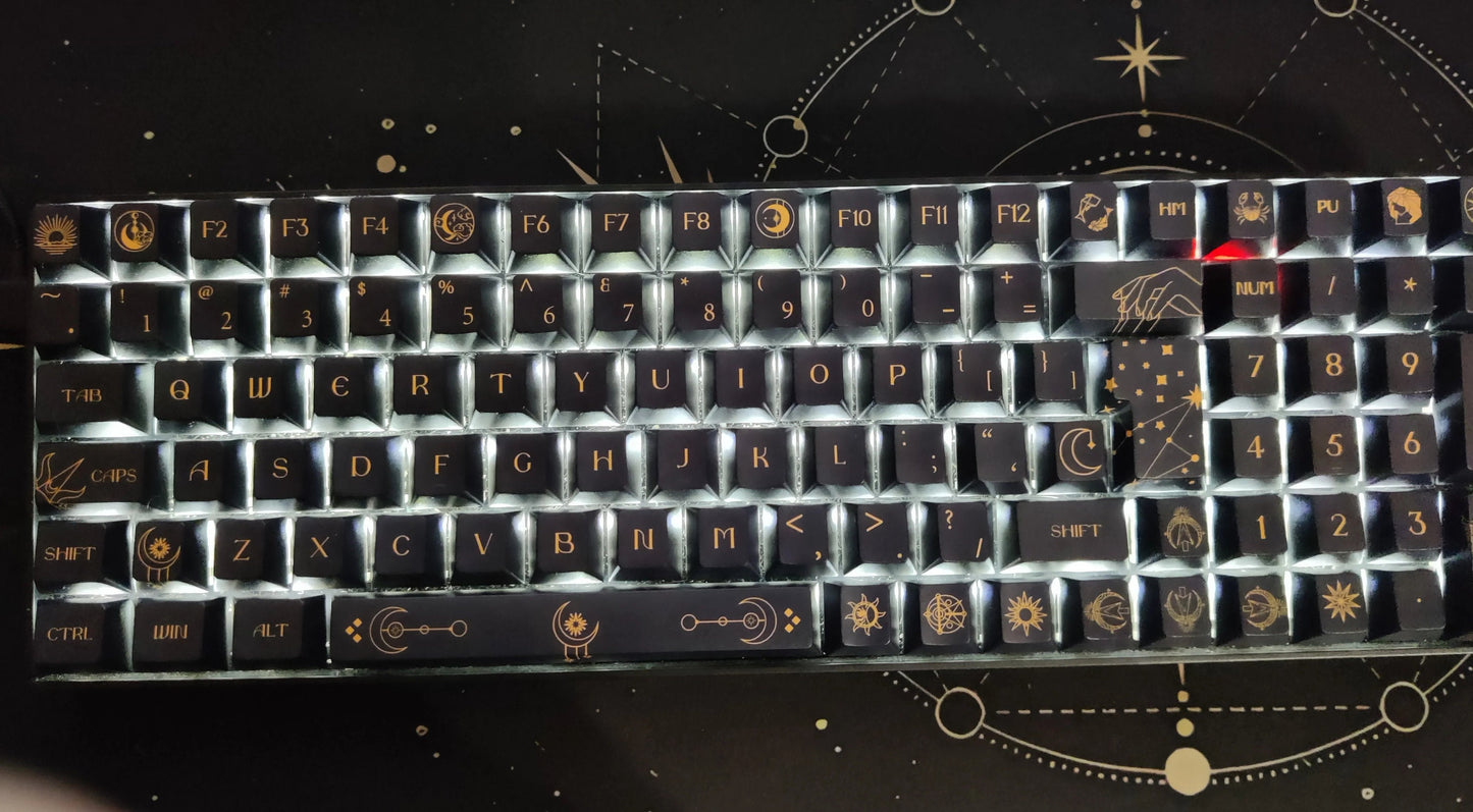 Starry Dark Night Sky Astronomy Theme Keycap Set