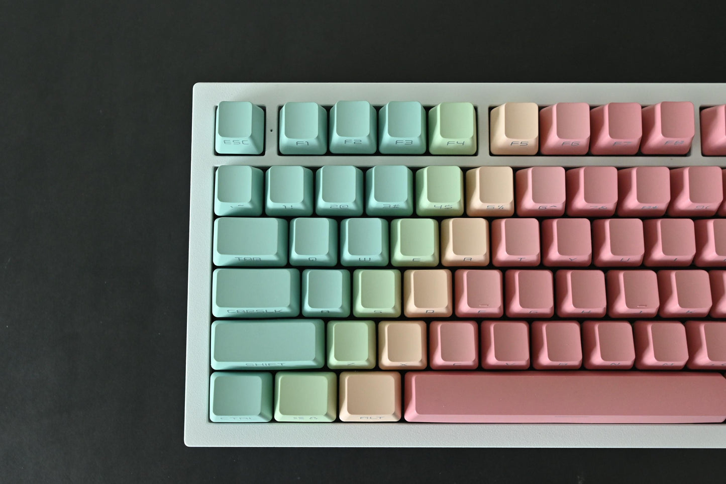 Backlit Pastel Rainbow Gradient Side Print Keycap Set