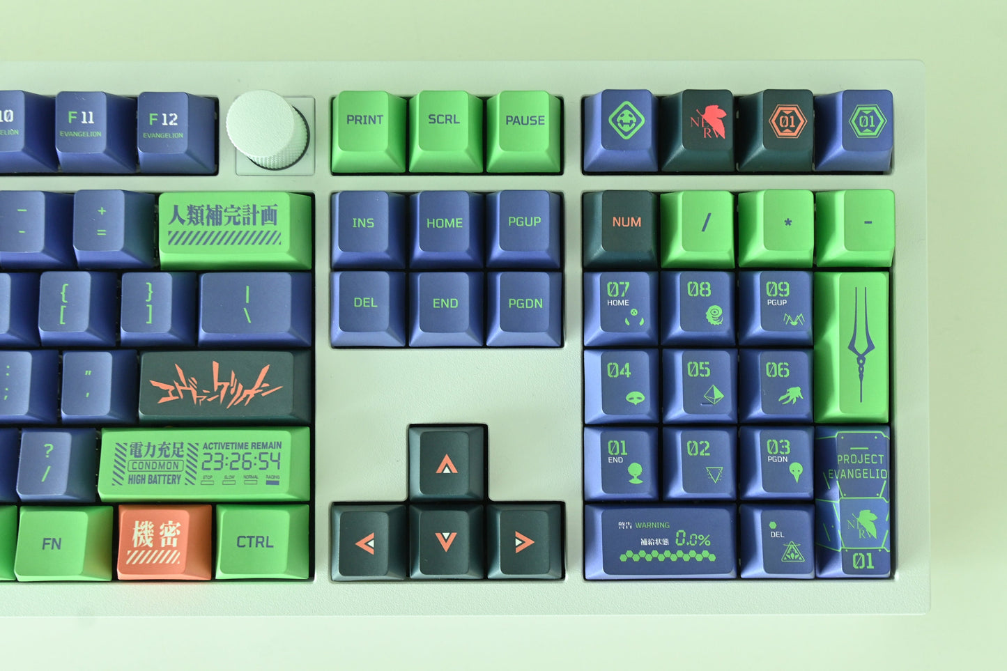 Eva Unit 01 Mecha Robot Japanese Anime Theme Keycap Set