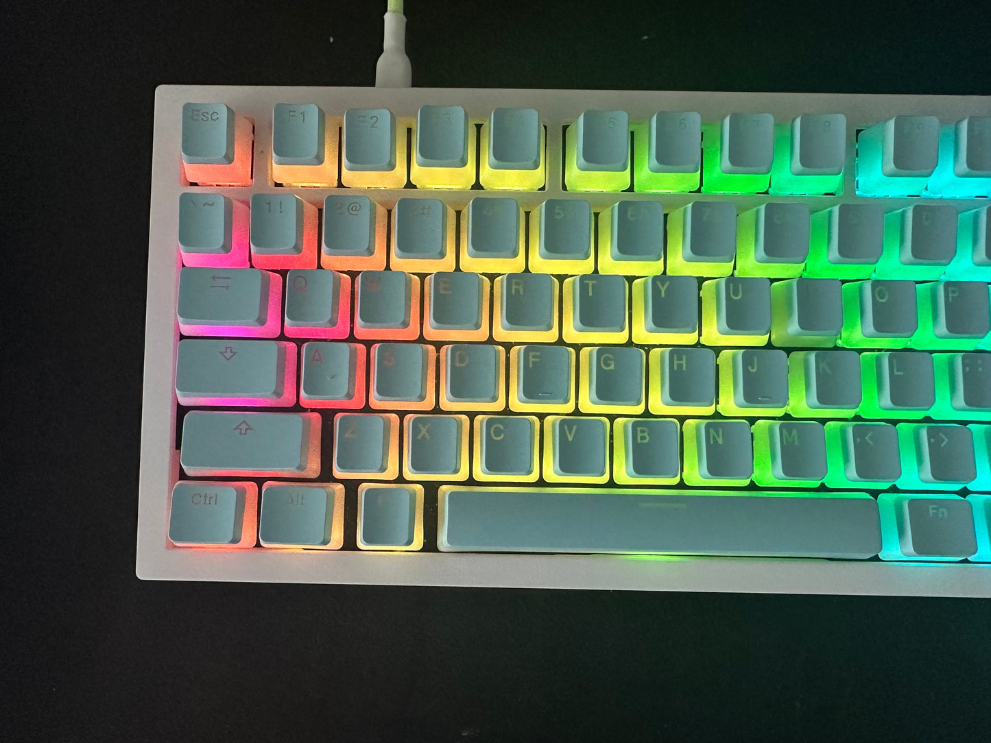 Backlit Translucent Blue Pudding Keycap Set