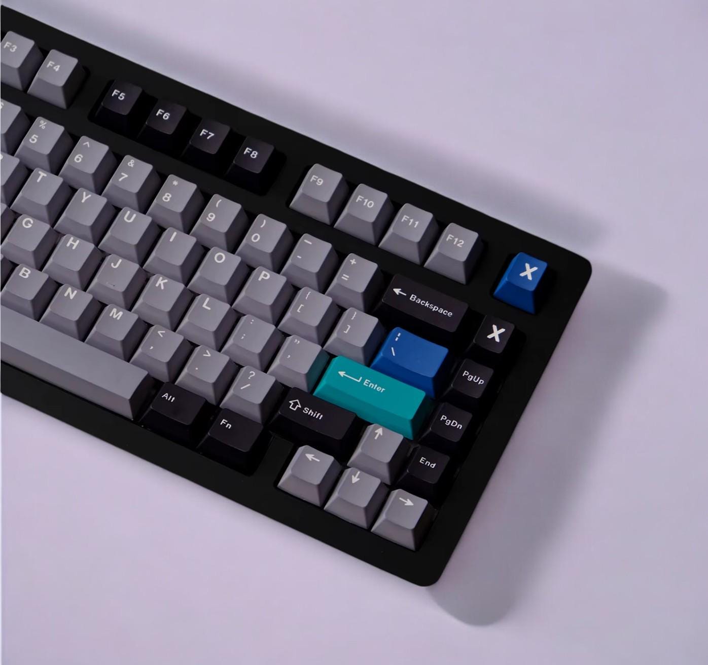 Modern Gray Black Keycap Set