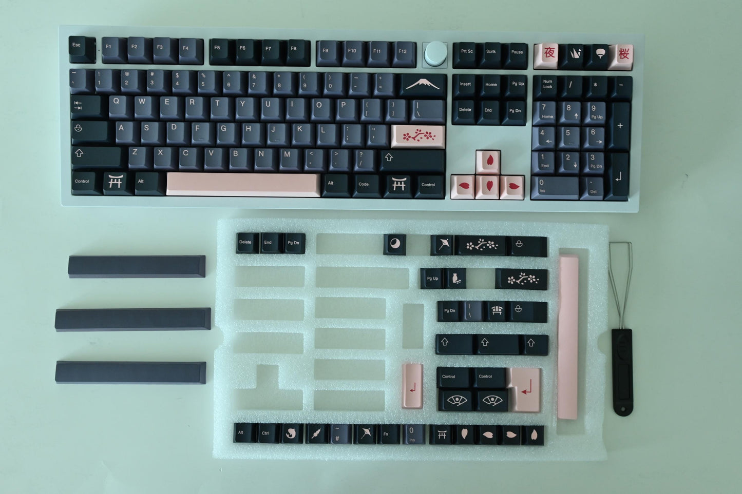 Night Sakura Japanese Theme Keycap Set