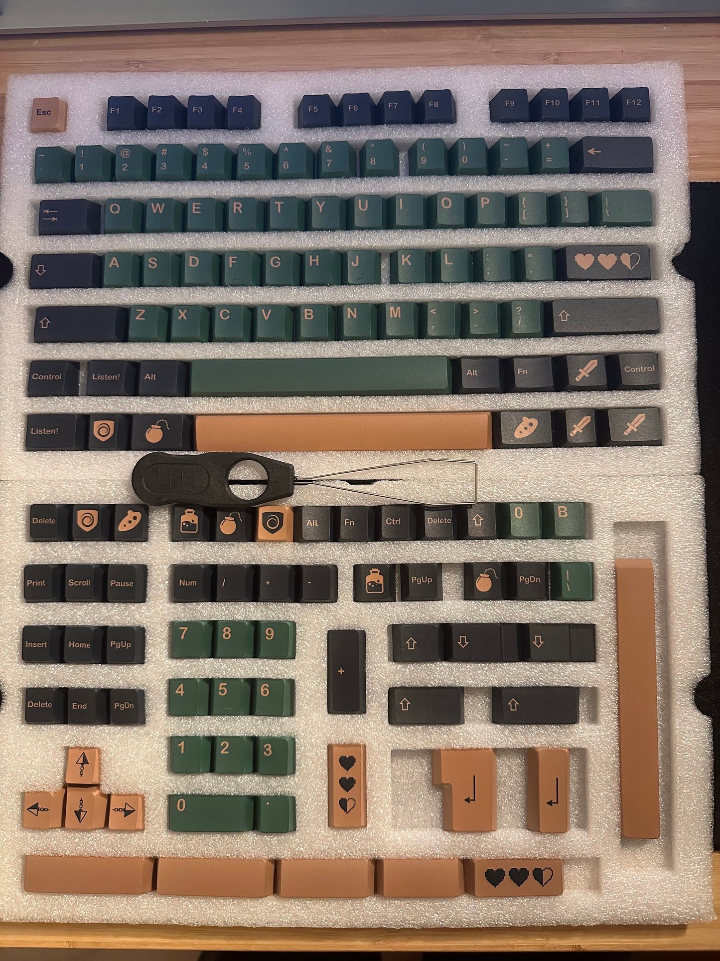 Green Zelda Link Hero Video Game Theme Keycap Set