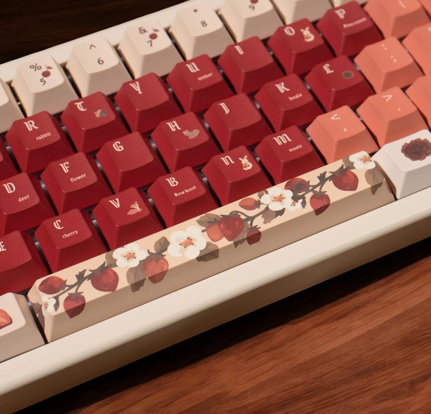 Cute Autumn Forest Theme Keycap Set