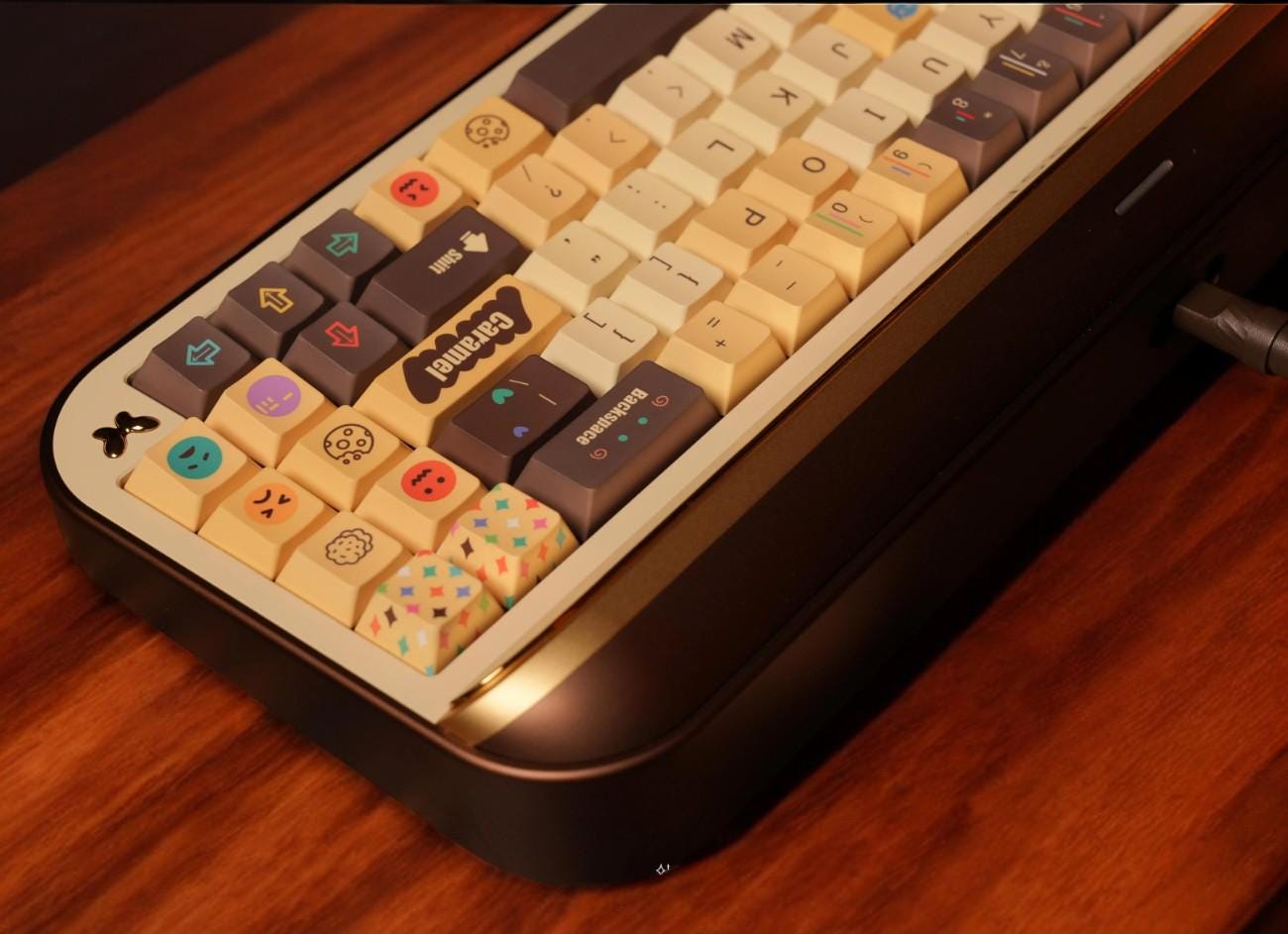 Cute Caramel Chocolate Dessert Keycap Set