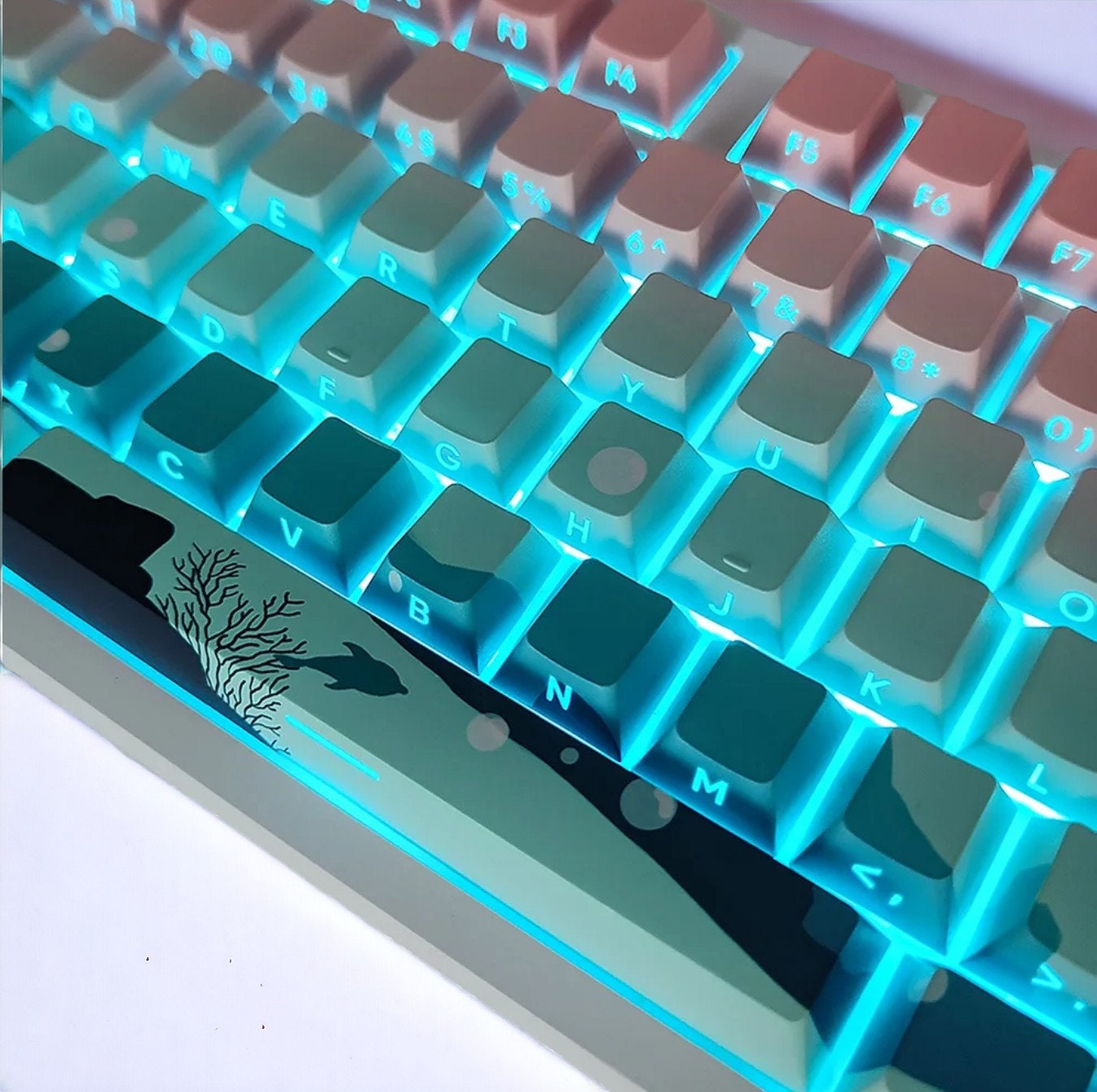 Aqua Dream Deep Ocean Theme Keycap Set