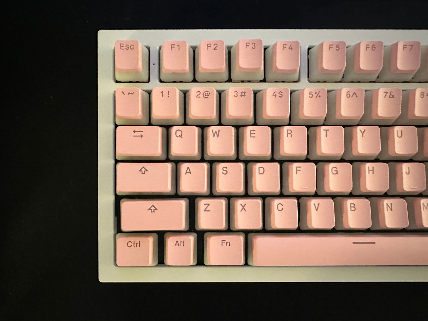 Backlit Translucent Pink Pudding Keycap Set