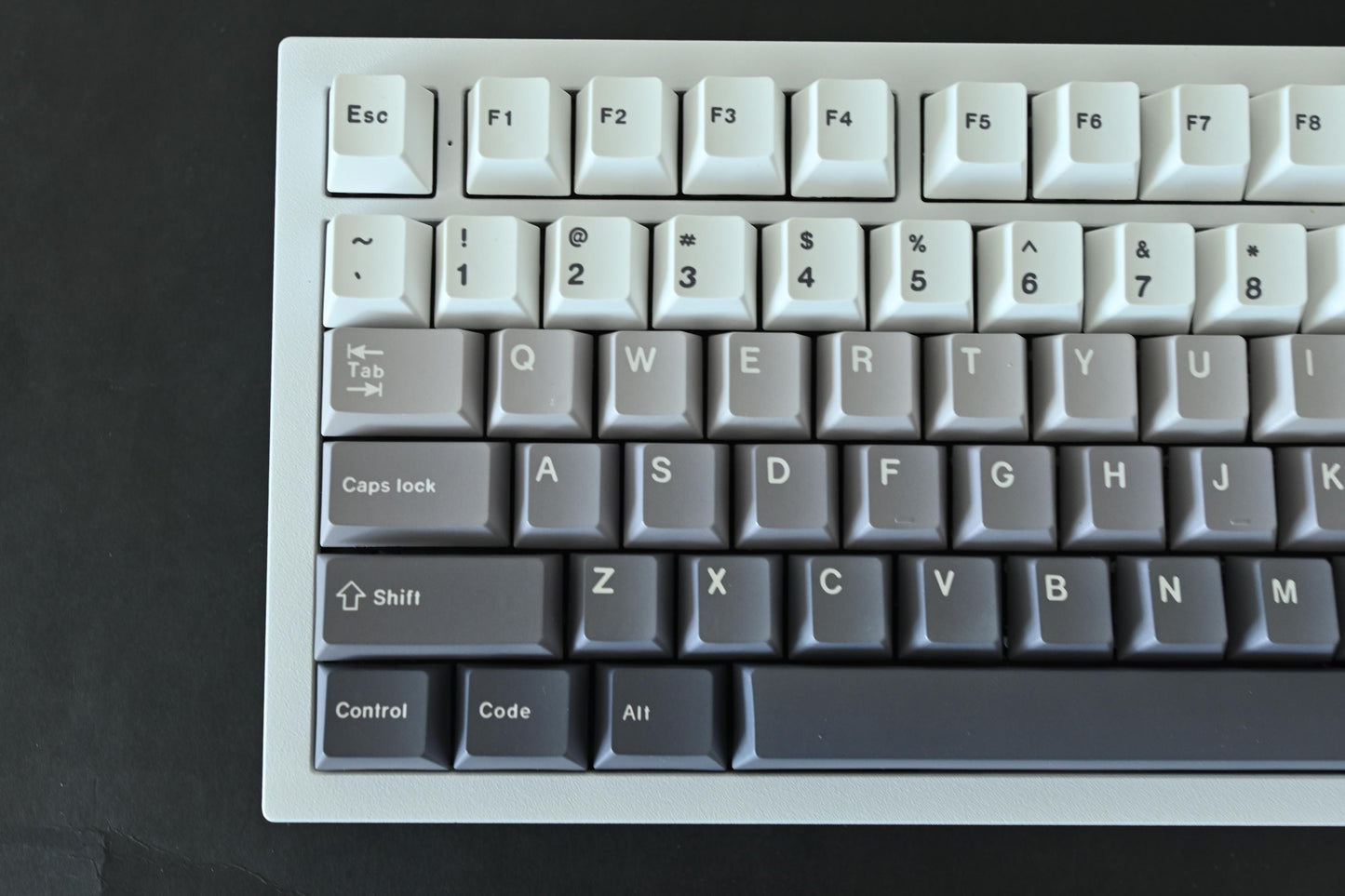 Gray Black White Gradient Keycap Set