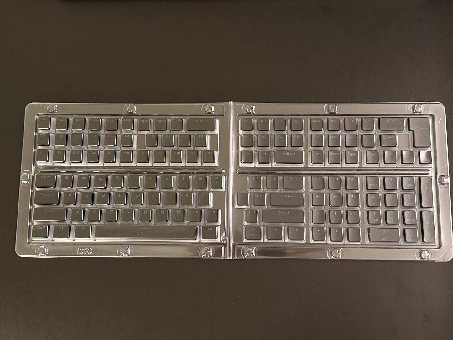 Backlit Translucent Black Pudding Theme Keycap Set