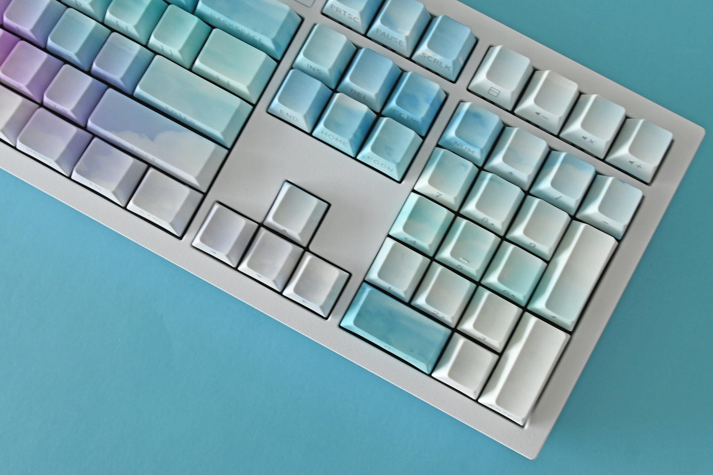 Fairy Sky Dream Clouds Backlit Side Print Keycap Set