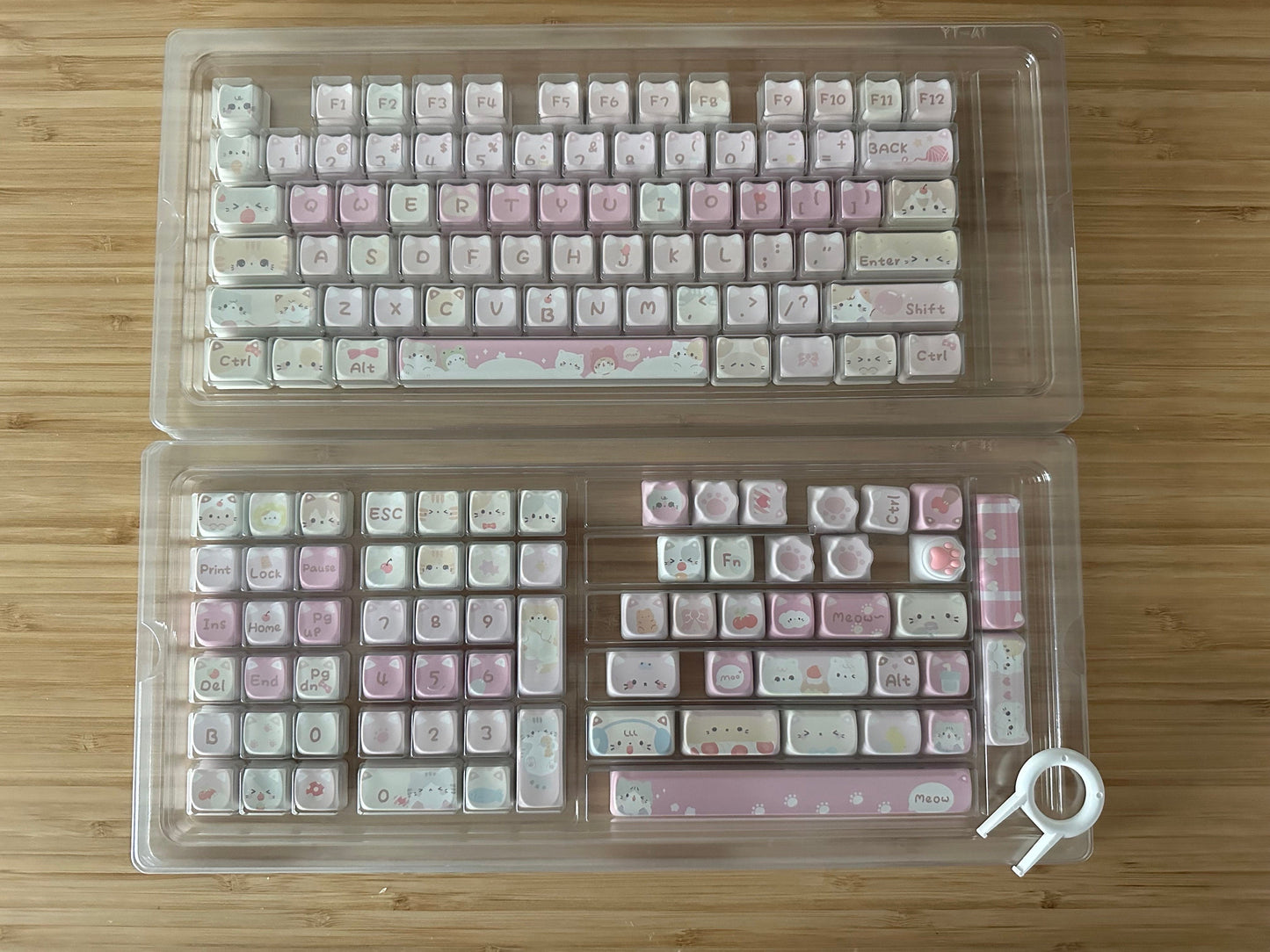 Cute Cartoon Cat Theme Keycap Set