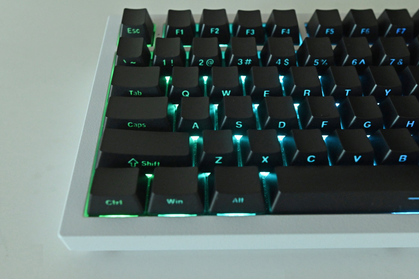 Black Backlit Side Print Keycap Set