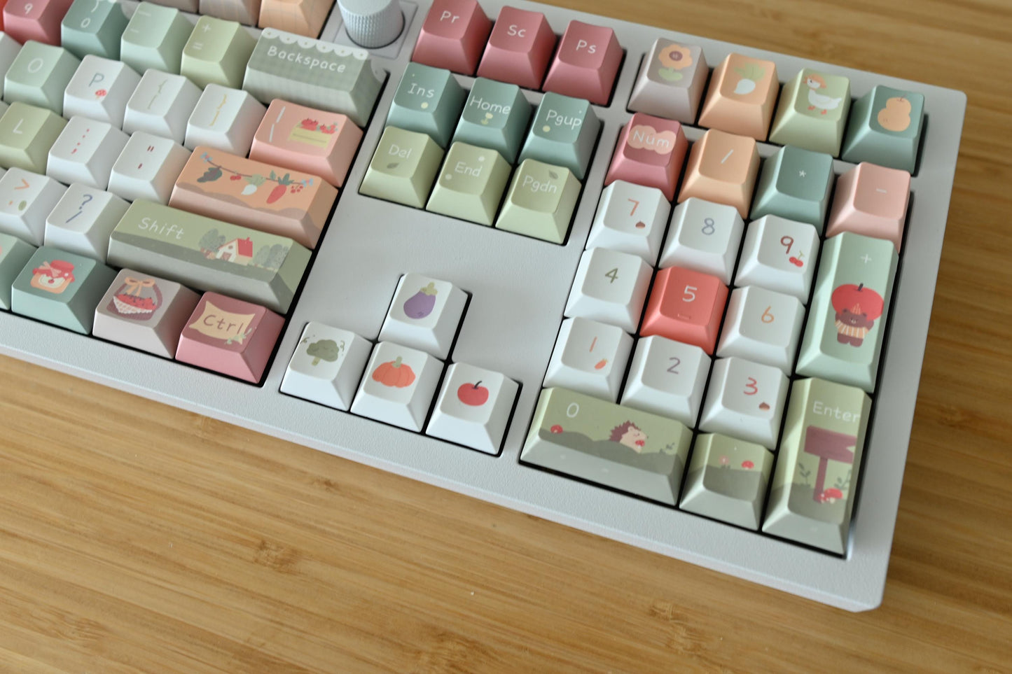 Cute Animal Farm Harvest Children Theme Keycap Set