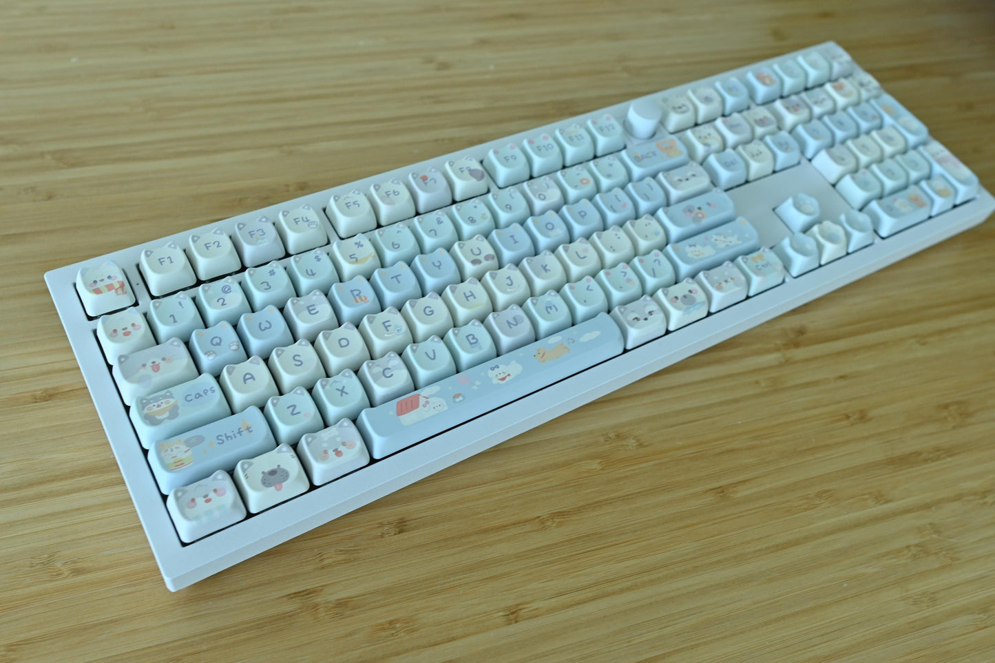 Cute Dog in the Clouds Sky Keycap Set