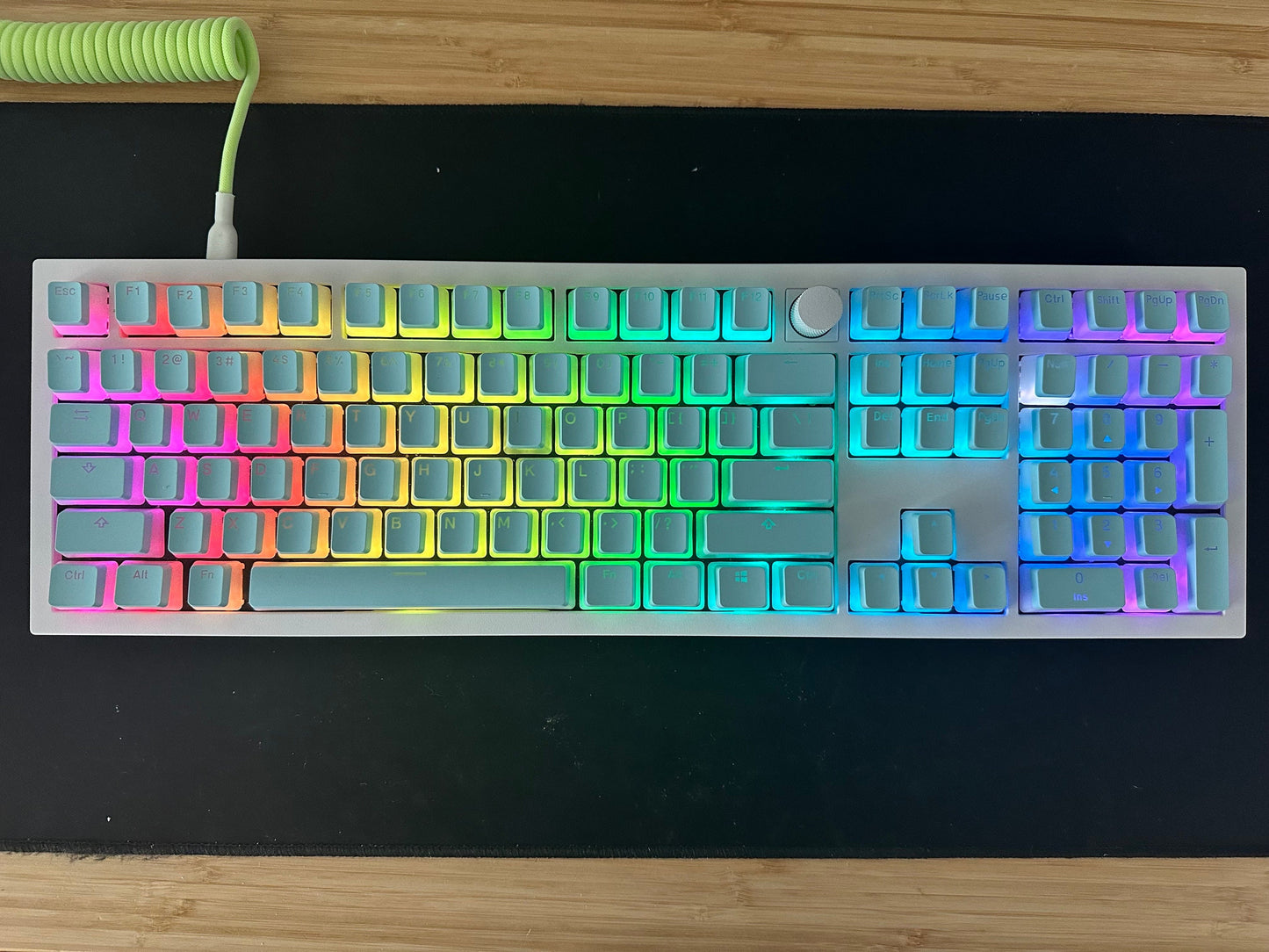 Backlit Translucent Blue Pudding Keycap Set