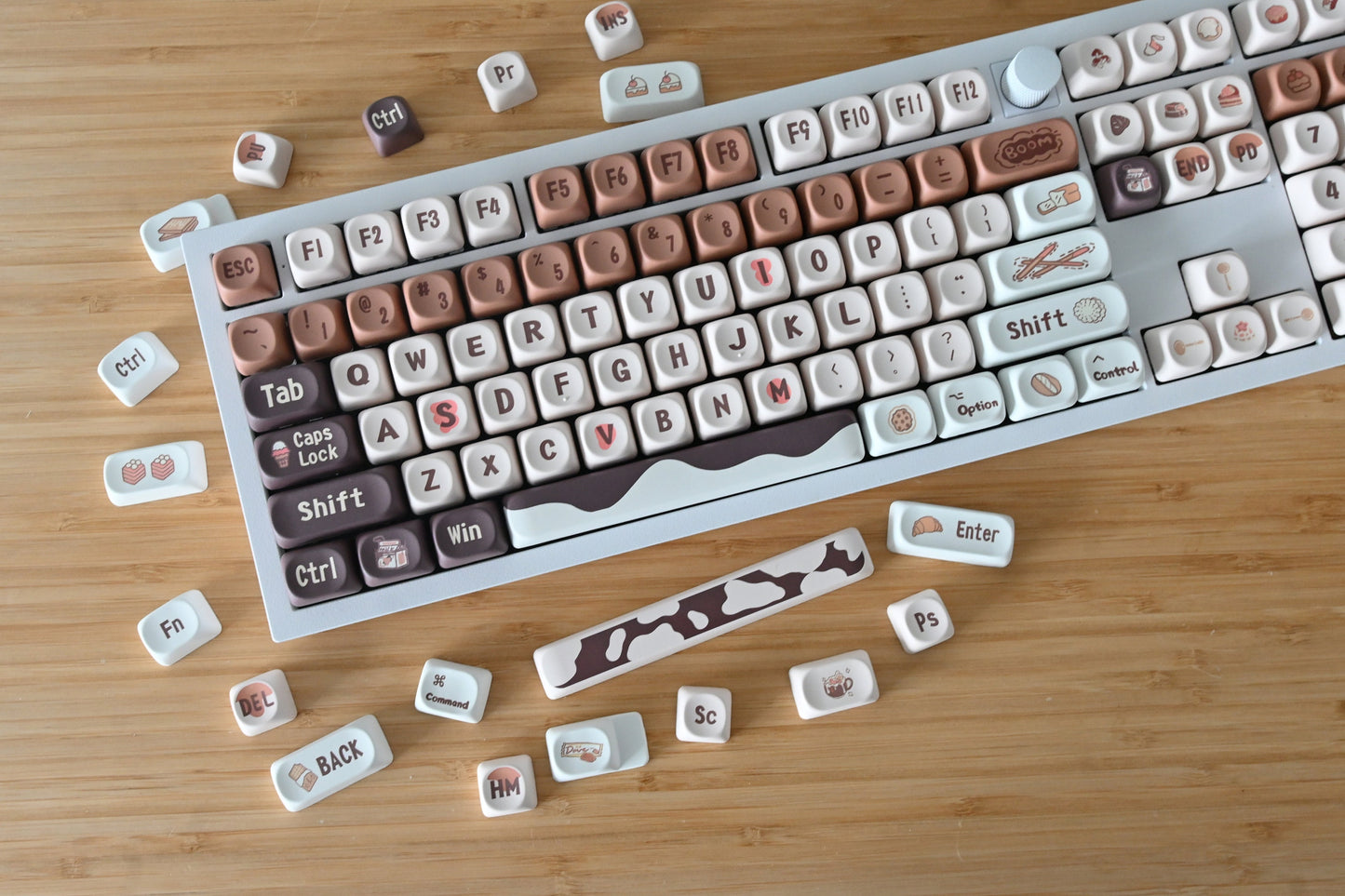 Cute Coffee Chocolate Cafe Keycap Set
