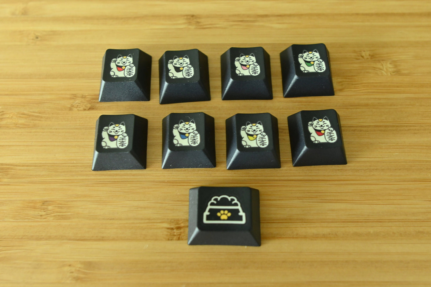 Cute Milk Black Cat Gaming Keycap Set