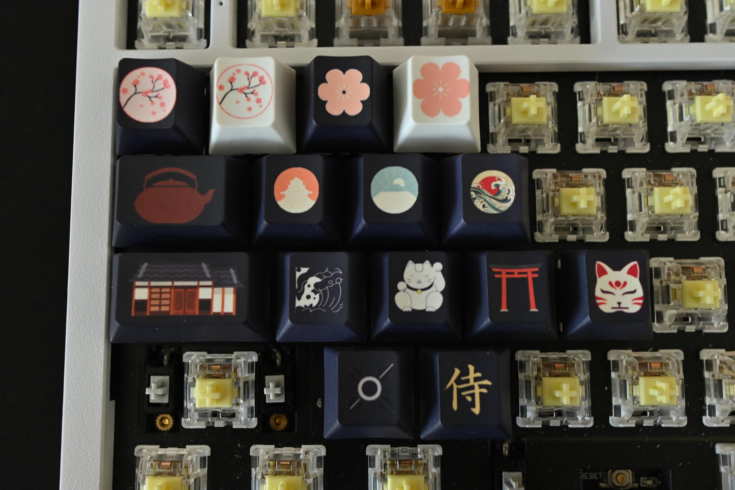 Japanese Sakura Cherry Blossom Design Keycaps