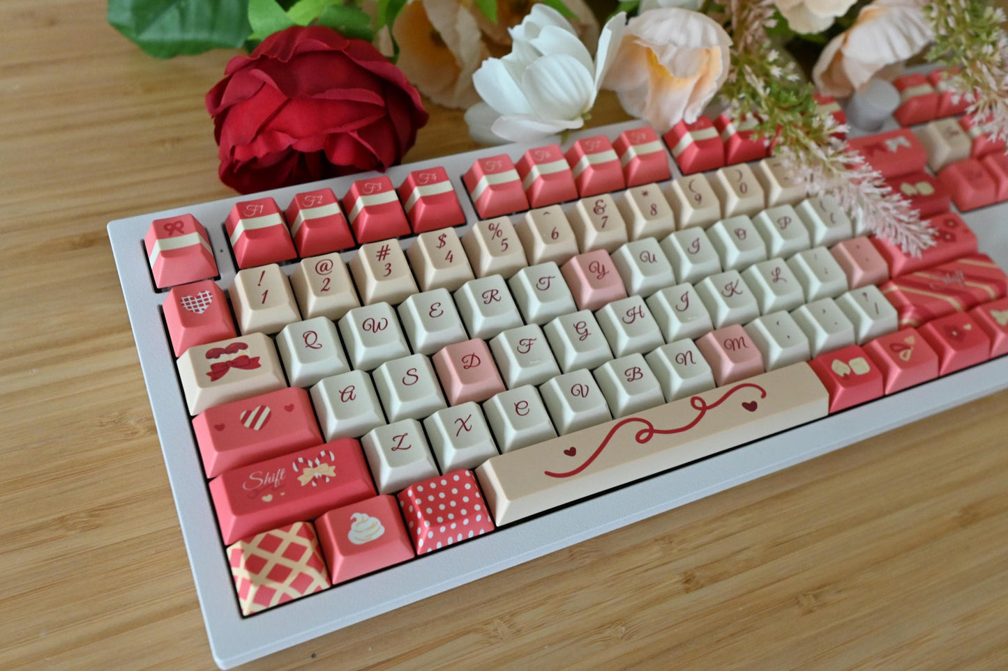 Valentines Love Heart Theme Keycap Set