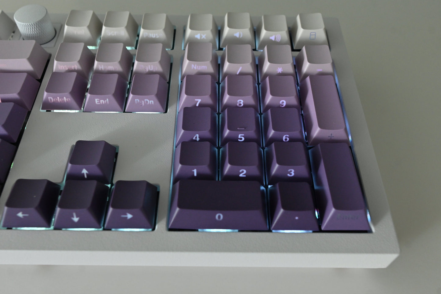 Backlit Dark Purple Gradient Keycap Set