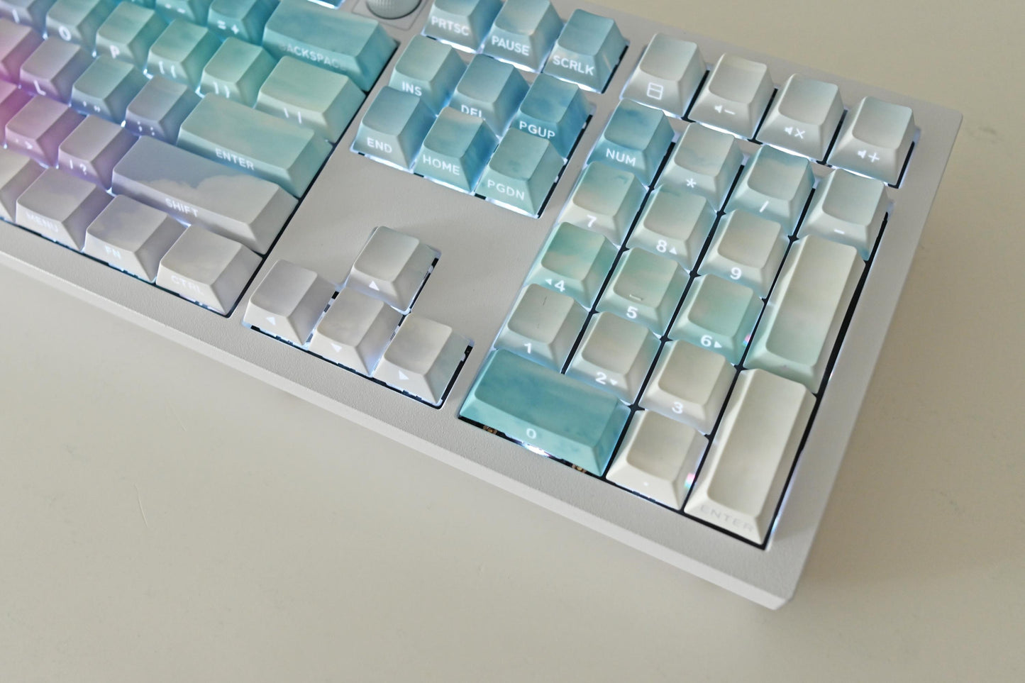 Fairy Sky Dream Clouds Backlit Side Print Keycap Set