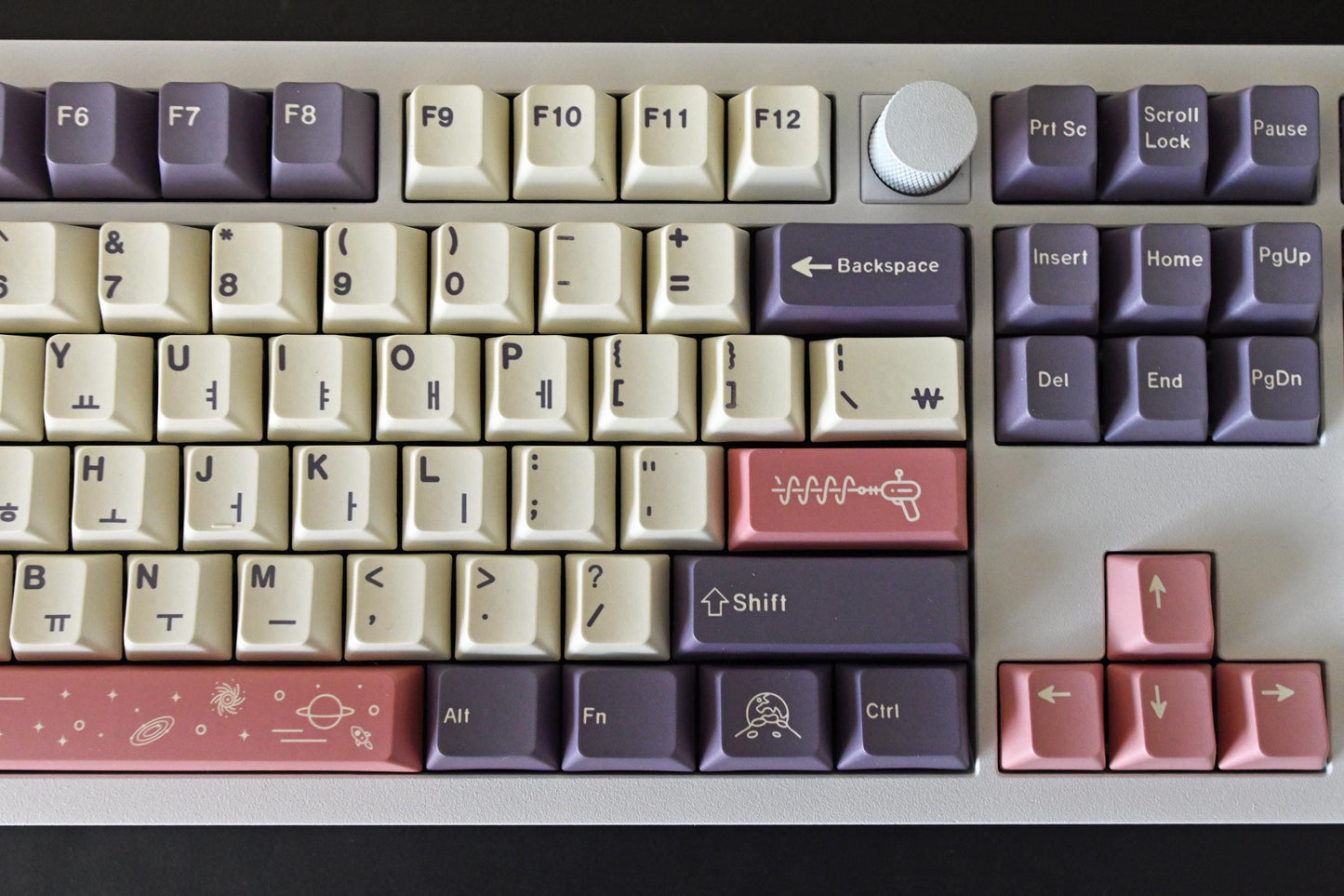 Purple Outer Space Theme Korean Keycap Set