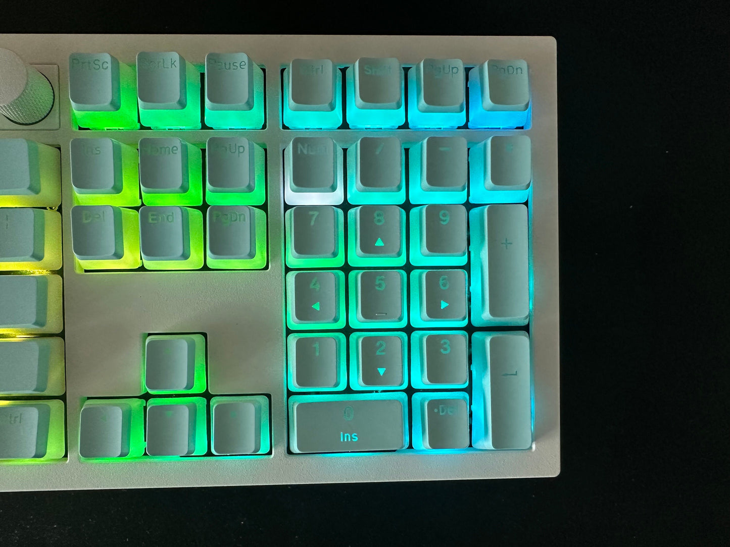Backlit Translucent Blue Pudding Keycap Set
