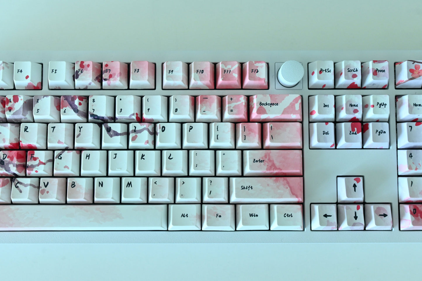 Red Sakura Cherry Blossom Keycap Set