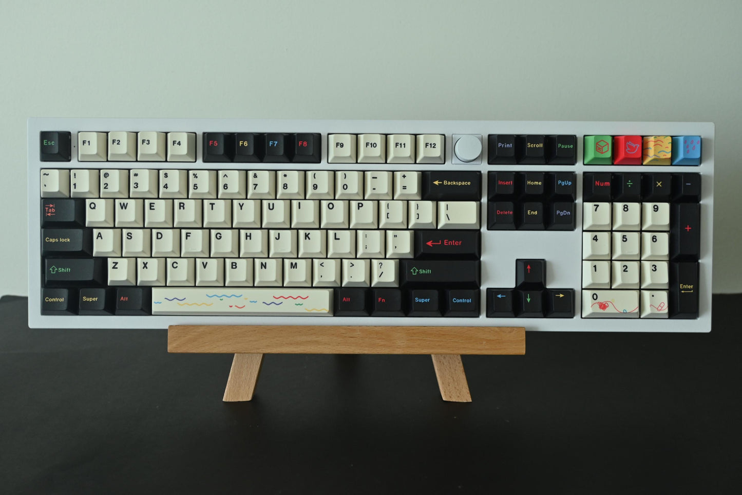 Black and White Neon Theme Keycap Set