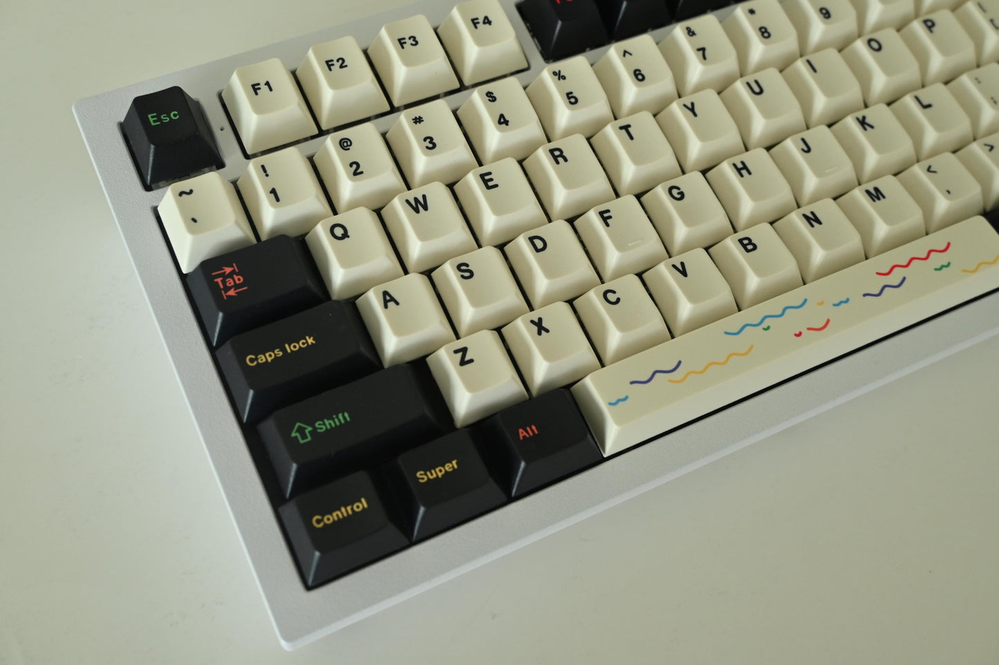 Black and White Neon Theme Keycap Set