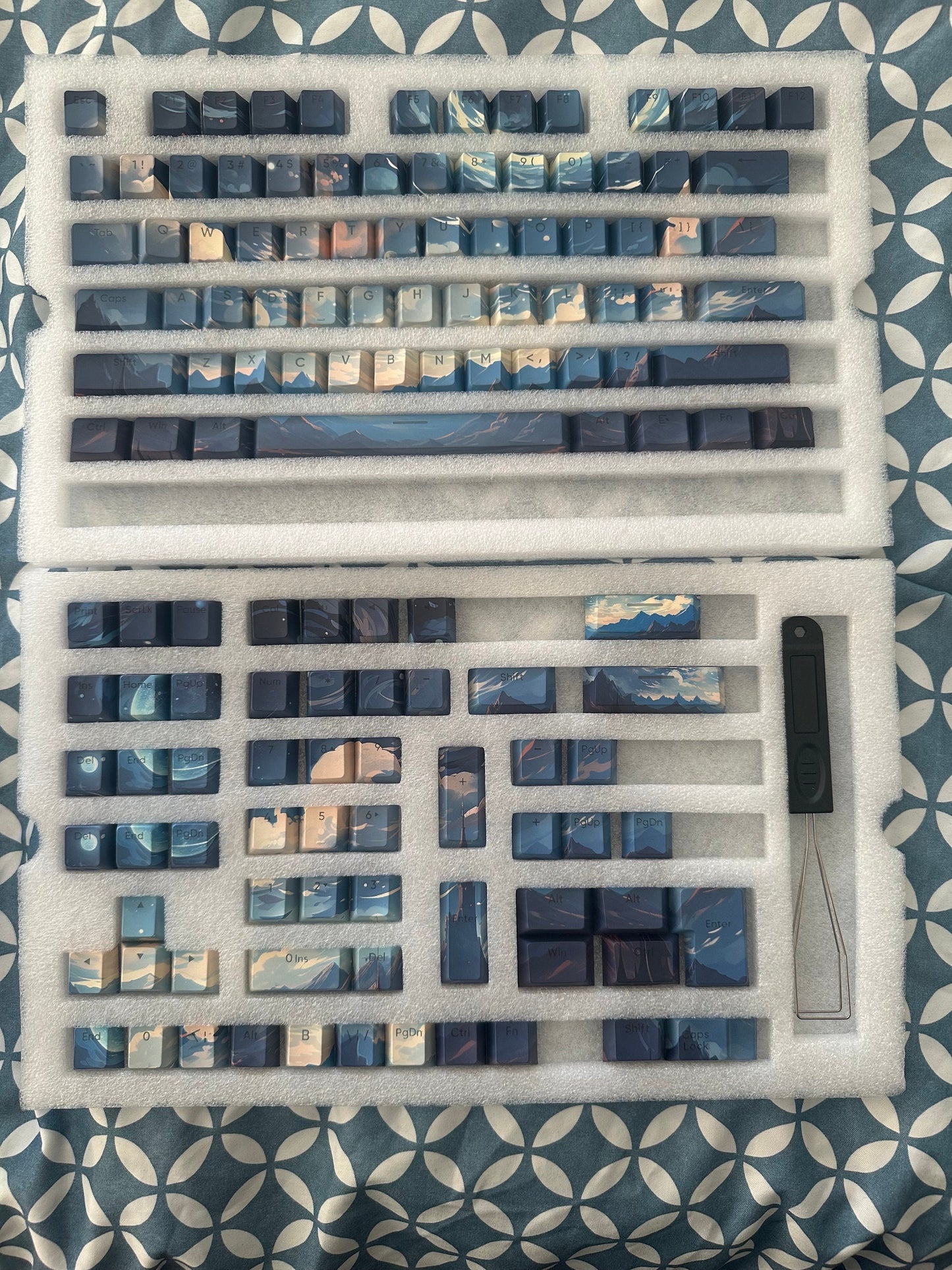 Backlit Space Night Sky Universe Theme Keycap Set