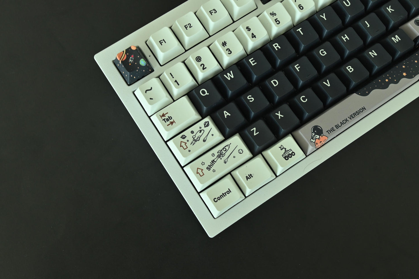 Cartoon Astronaut Space Flight Keycap Set