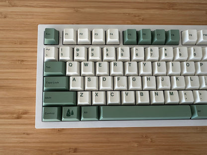 Green Bamboo Forest Theme Keycap Set