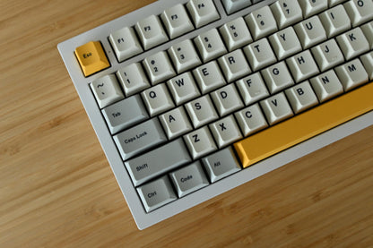 Retro Yellow Gray Keycap Set