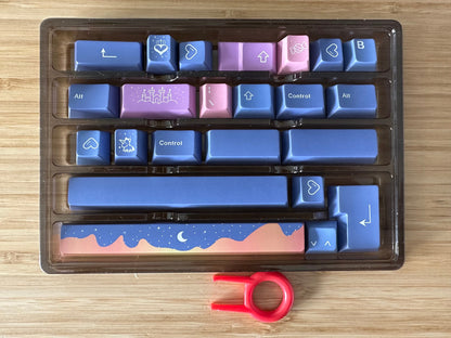Pink Fairy Moon Theme Keycap Set