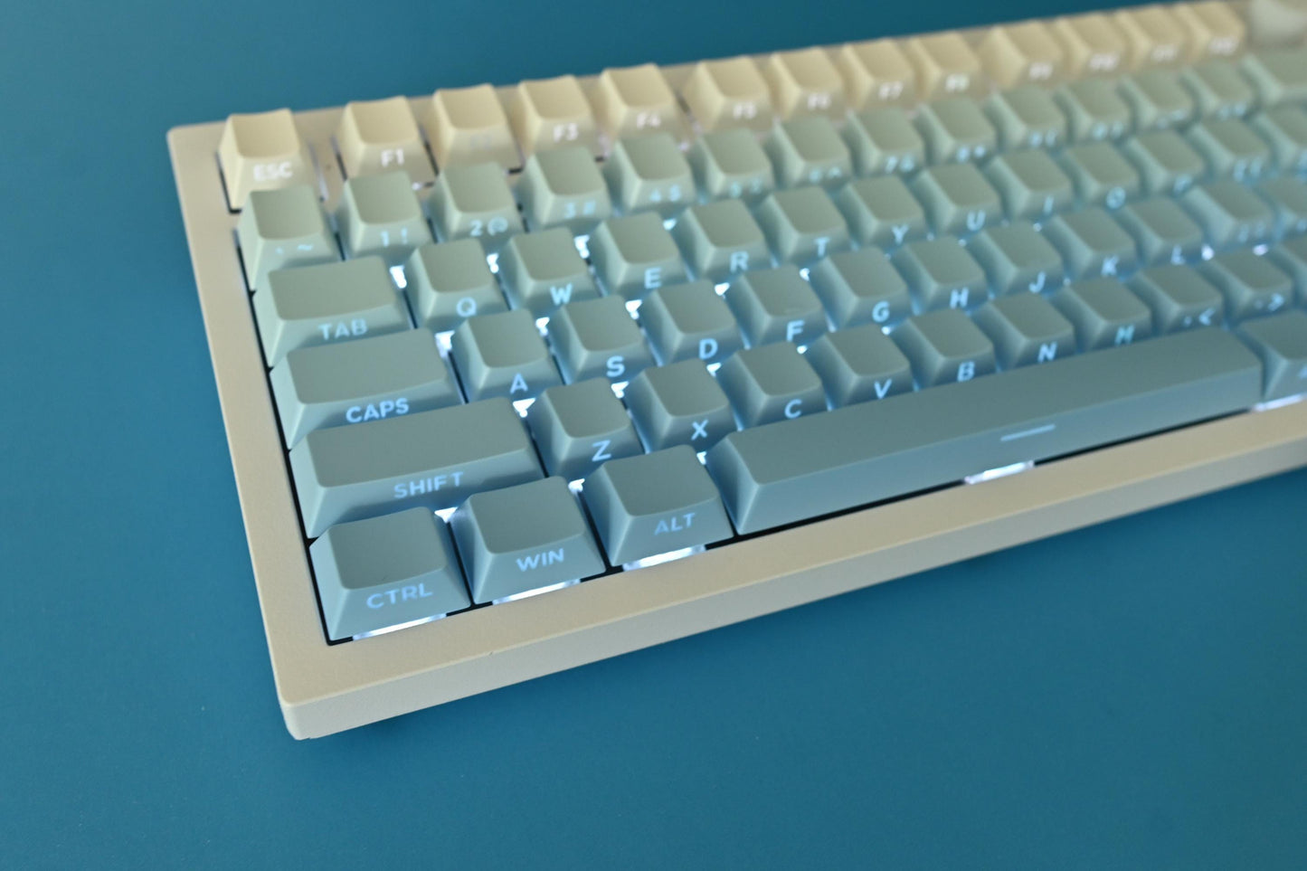 Backlit Blue Gradient Keycap Set