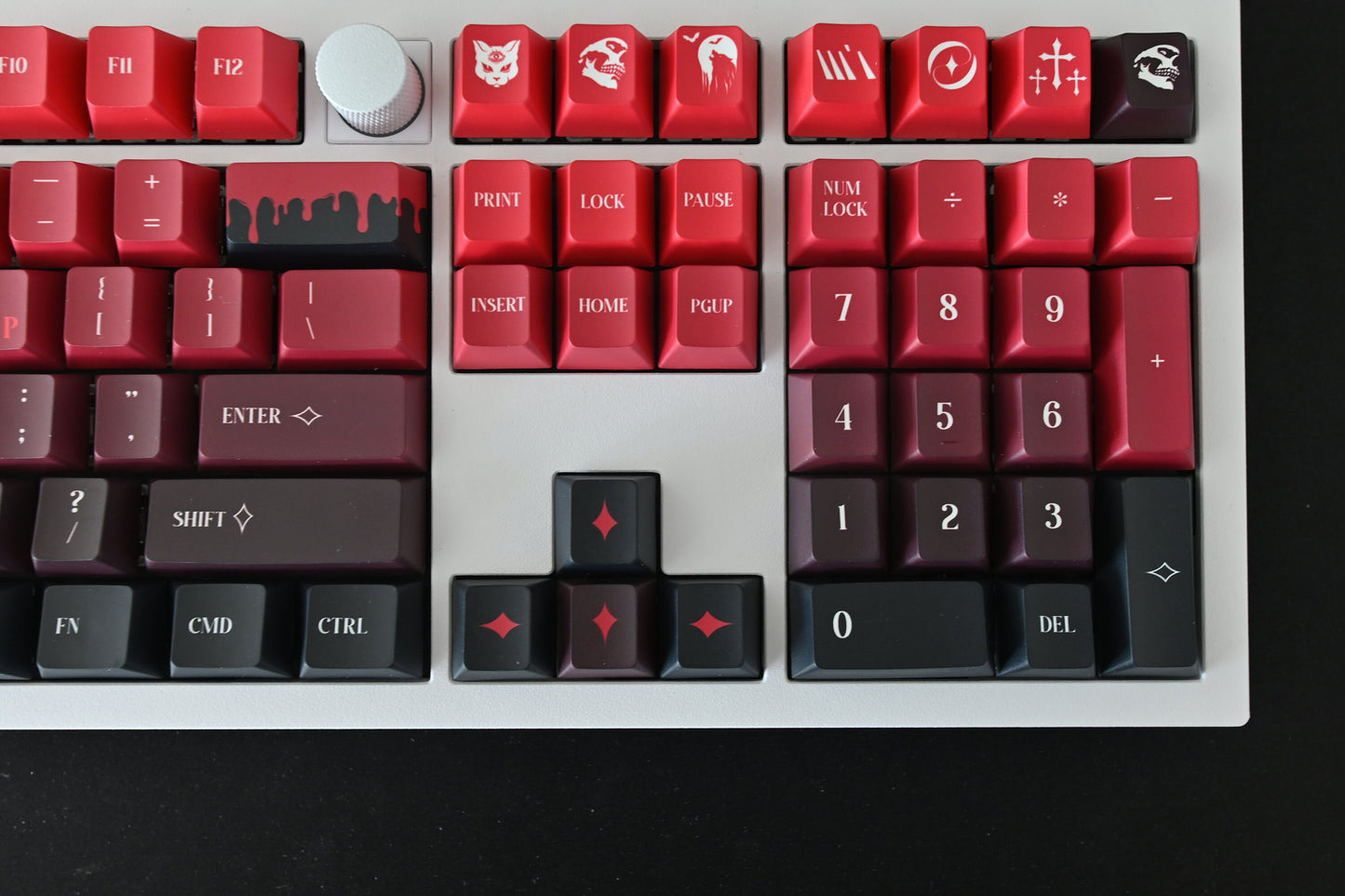 Red Gothic Halloween Keycap Set