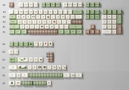 Cute Animal Forest Theme Keycap Set