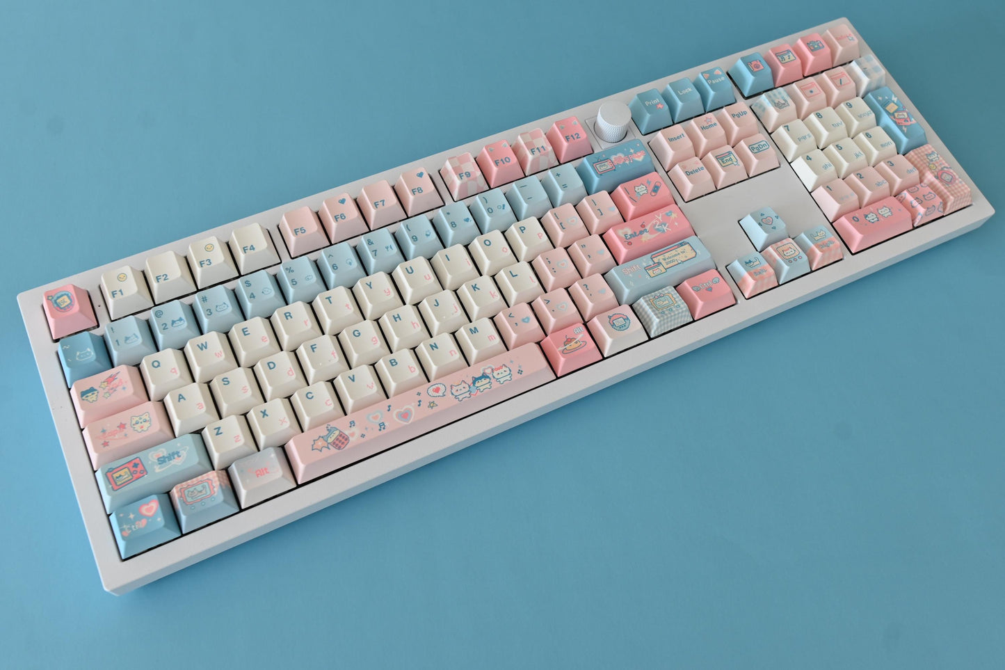 Retro Cyberpunk Cat Keycap Set