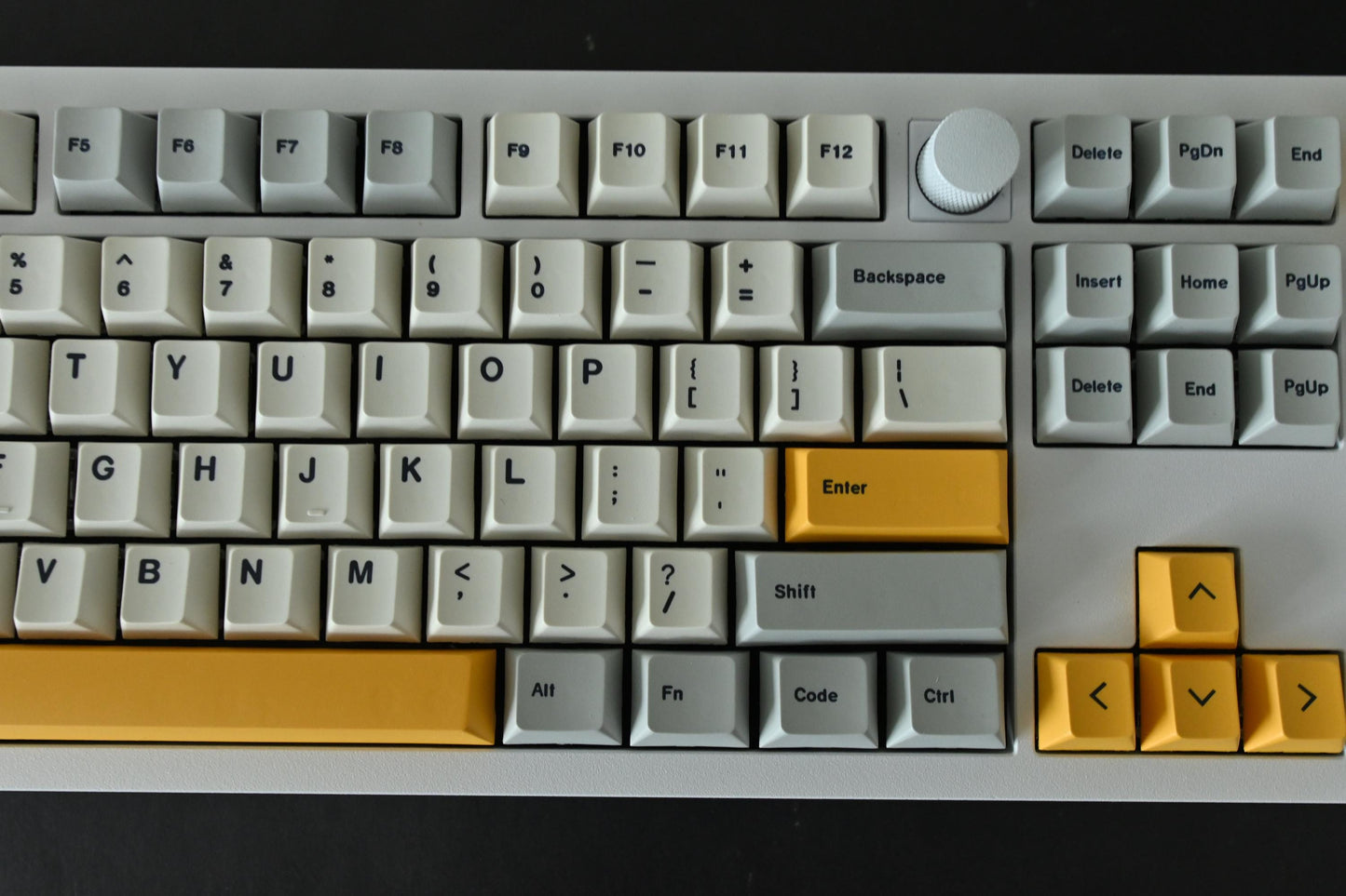 Retro Yellow Gray Keycap Set