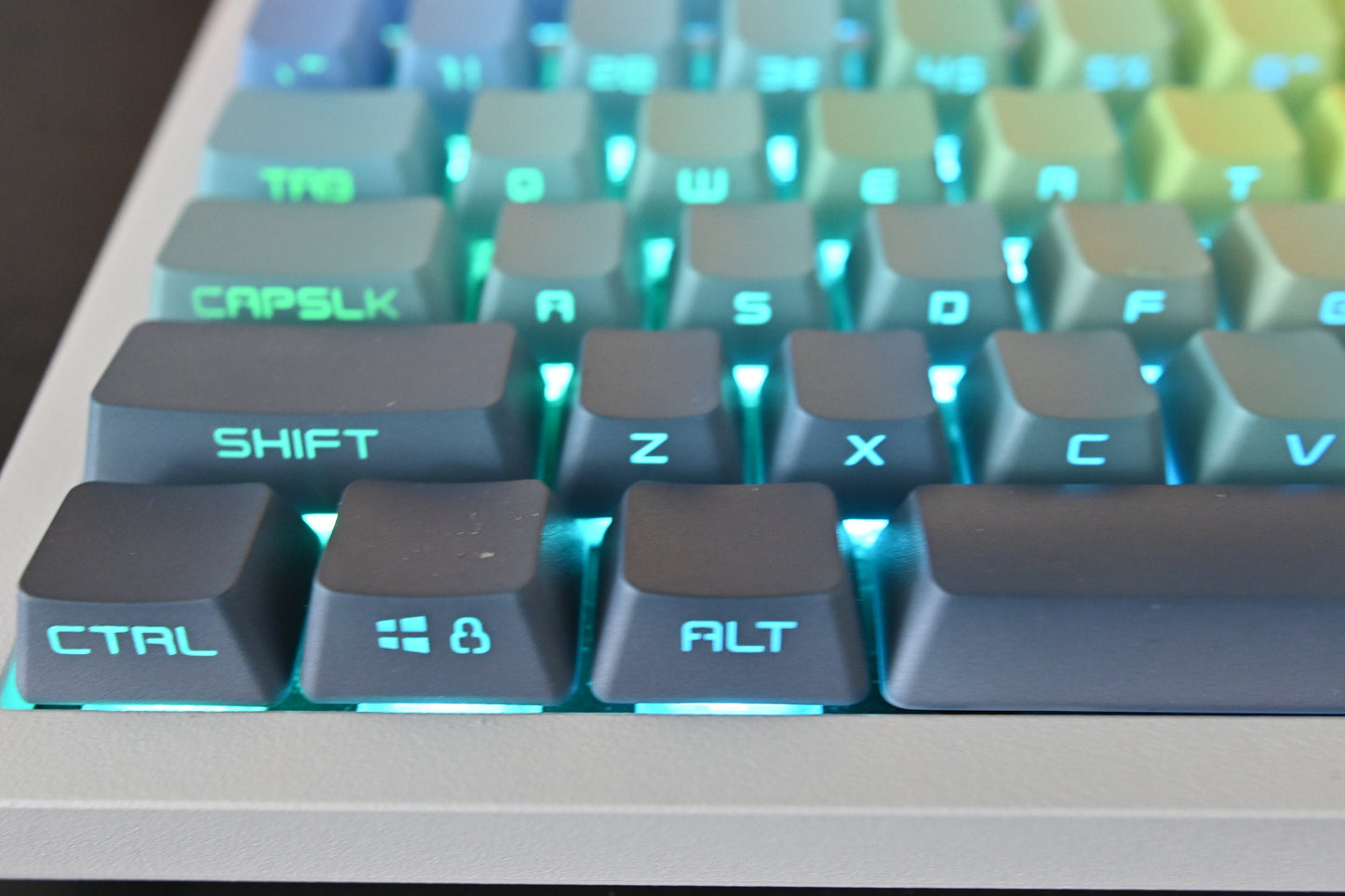Backlit Pastel Rainbow Gradient Keycap Set