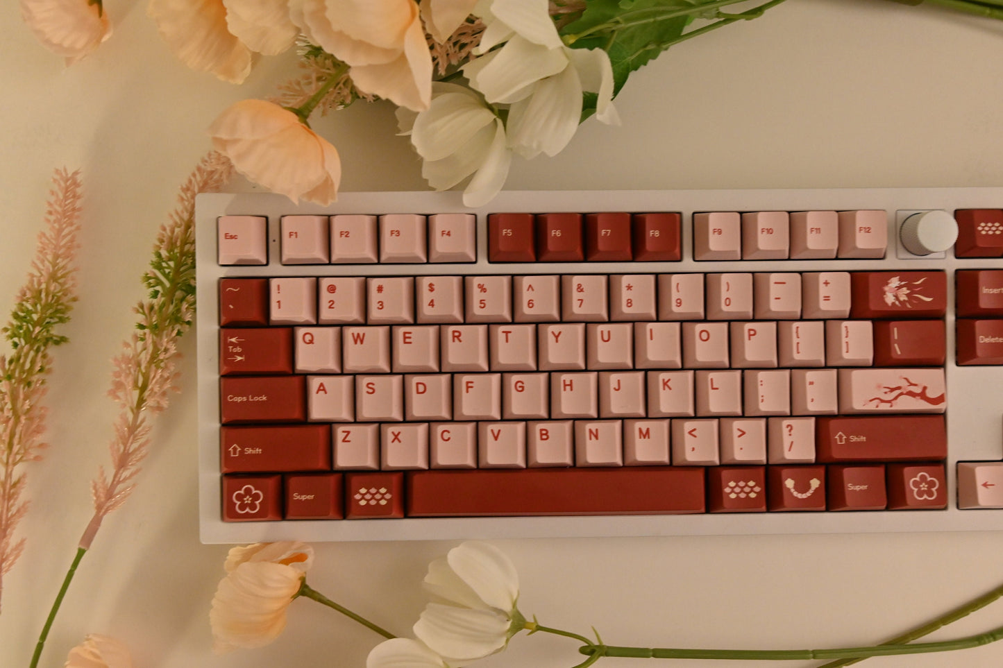 Pink Blossom Valentines Keycap Set
