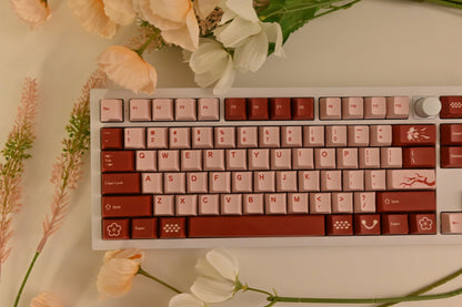 Pink Blossom Valentines Keycap Set