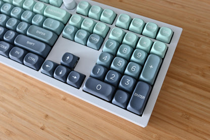 Green Blue Gradient Spring Night Theme Keycap Set